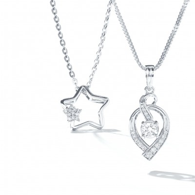 Dây chuyền mặt đính kim cương cách điệu