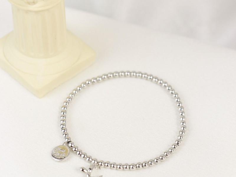 Vòng tay chú cún màu bạc