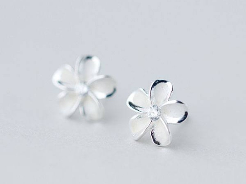  Bông Tai Bạc 925 Hoa Đính Nhụy Đá Vimody