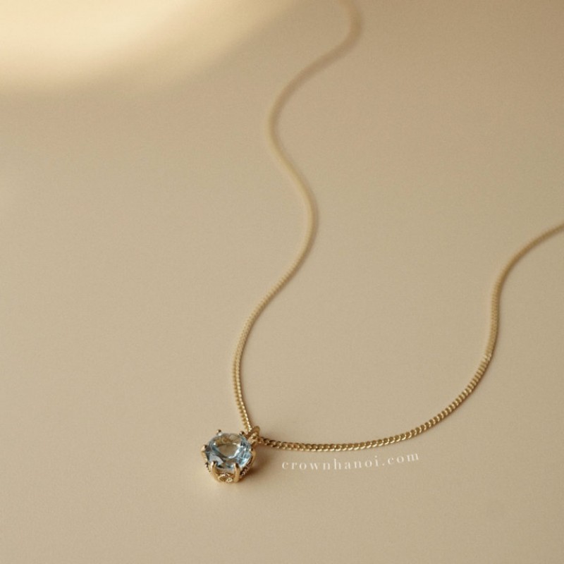 Dây chuyền vàng kim cương kiểu dáng siêu nữ tính 