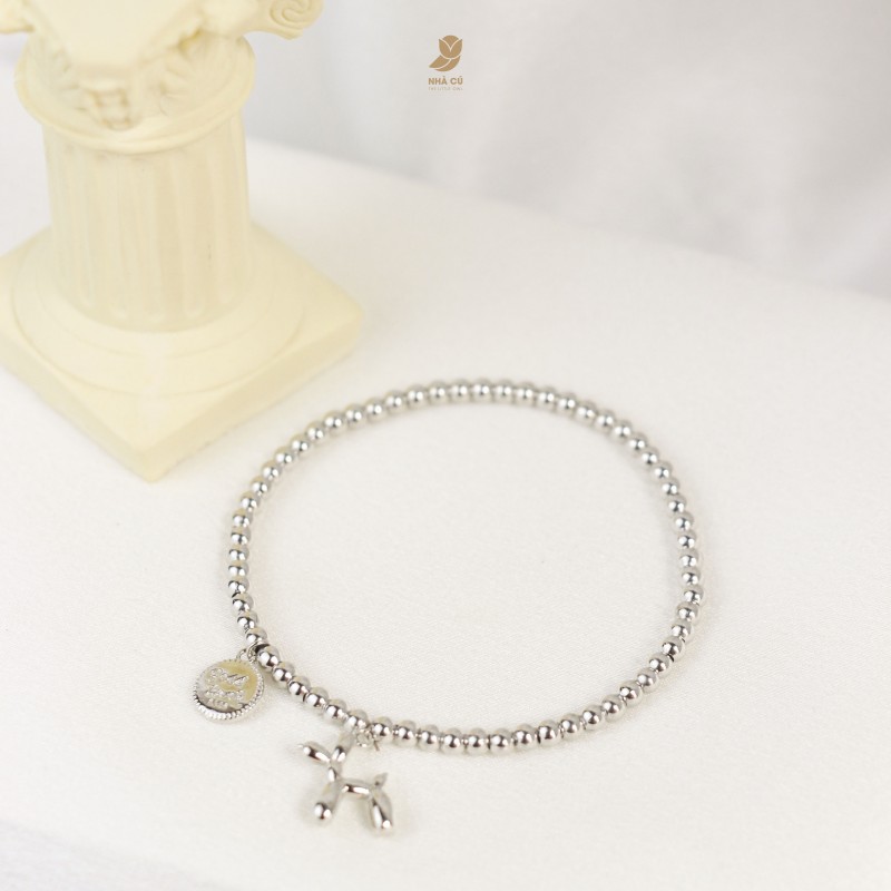 Vòng tay chú cún màu bạc