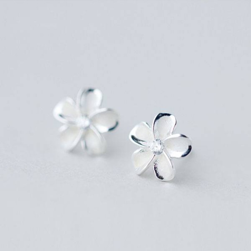  Bông Tai Bạc 925 Hoa Đính Nhụy Đá Vimody